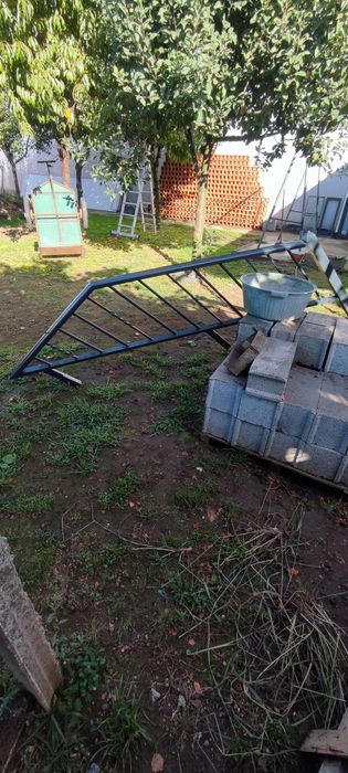 Corrimão de escada em alumínio cinzento