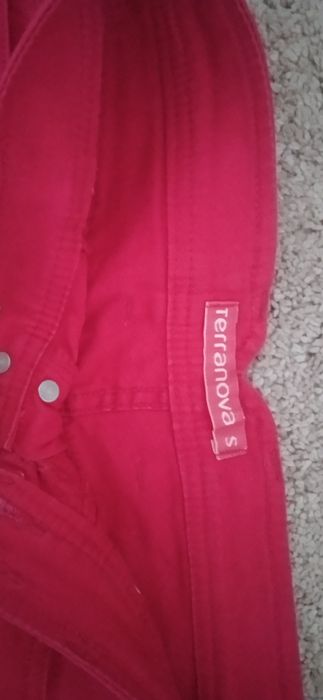 Czerwona jeansowa mini