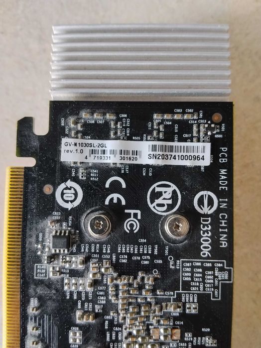 Gigabyte GeForce GT 1030 2GB GDDR5 Silent GV-N1030SL-2GL