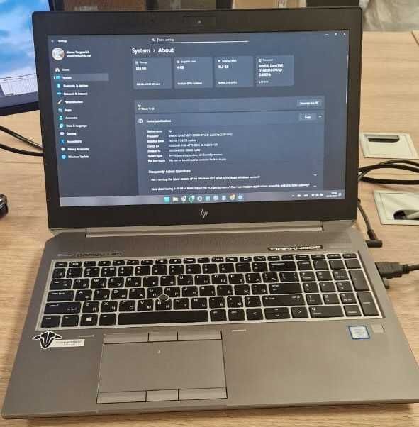 hp zbook 15 i7 nvidia T1000