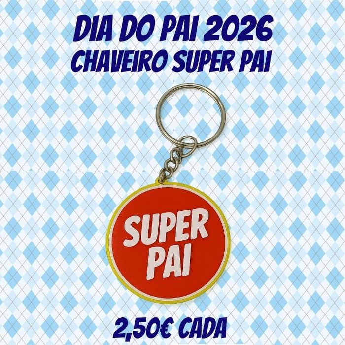 Chaveiro Super Pai – Prenda perfeita para o Dia do Pai!
