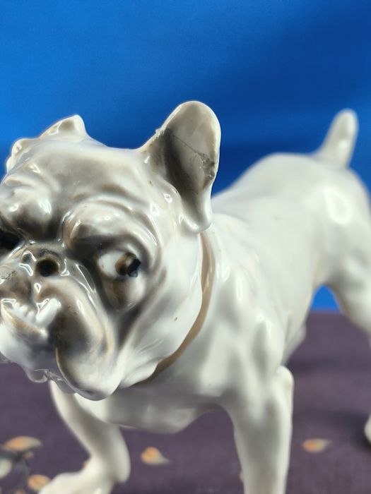 Pies Buldog Bing&Grondahl Kopenhaga #porcelana #figurka ozdoba #B&G