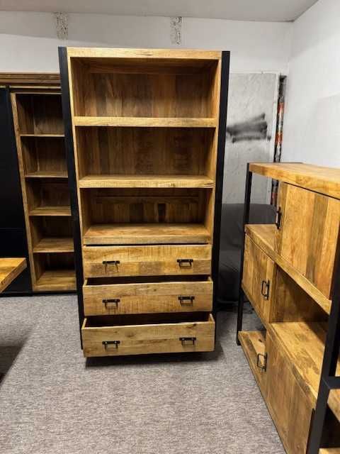 Buffet Kredens drewniany mango styl LOFT seria Britt Nowy F-vat