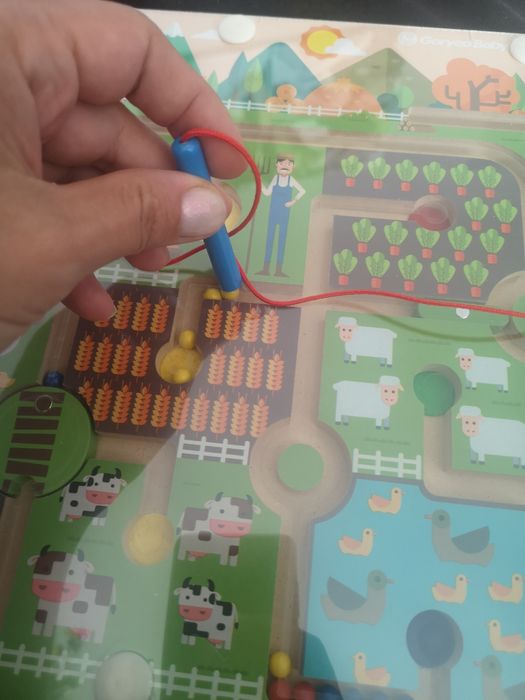 Gra magnetyczna układanka montessori kolory i kula sensoryczna