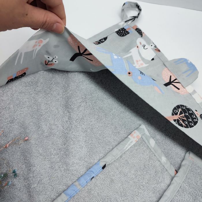 Дитячий махровий рушничок з куточком Полотенце с капюшоном рушник