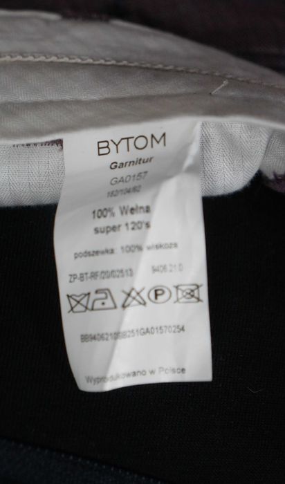Spodnie Bytom 100% Wełna Super 120’s Jasno bordowa Krata Rozmiar 92