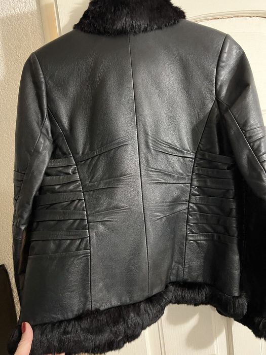 Куртка шкіряна з хутром