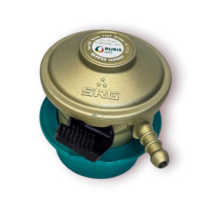 Regulador Gás SRG Alemanha 30mbar – Novo – Rubis Gas – Tipo 592 Butano