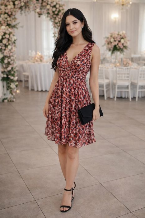 Nowa sukienka z podszewką w literę A s/m