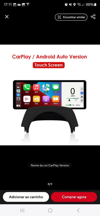 Tesla Display com Carplay / Android Auto Tesla M3 Highland