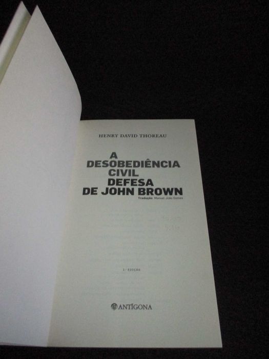 Livro A Desobediência Civil Henry David Thoreau