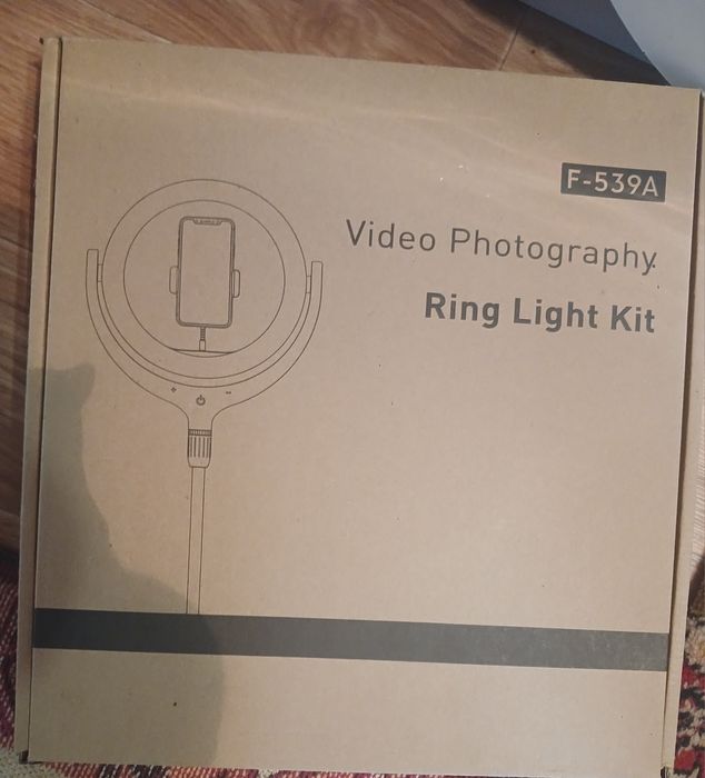 Лампа настільна кільцева Ring Light Kit F-539A, біла