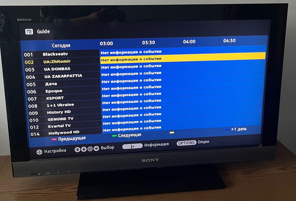 Продам телевизор SONY Bravia с пультом. Діагональ 32 дюйма (81 см)