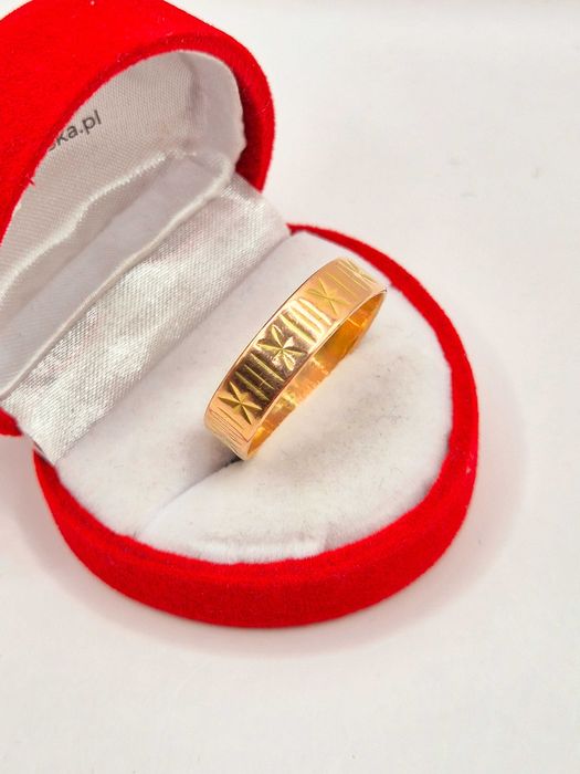 DUŻA złota obrączka 585 (14K)