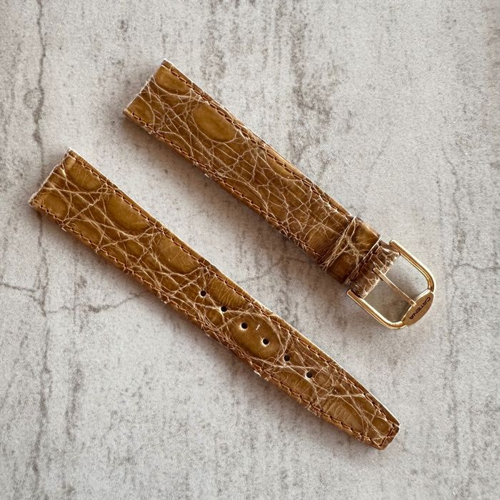 Pasek do zegarka elegancki vintage skóra brązowy 18mm