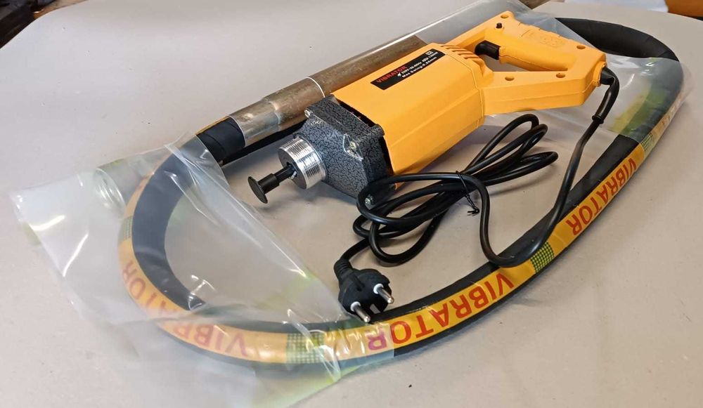 Vibrador para betão/concreto potência de 1.300W + 2m agulha