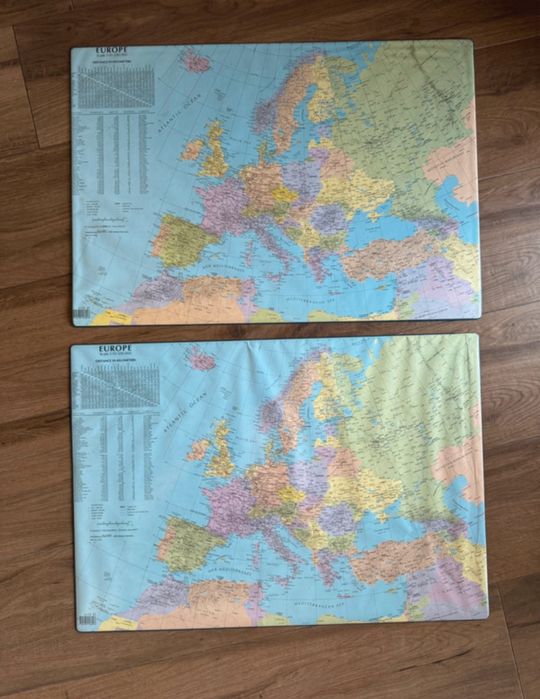 Mata na biurko mapa świata 2 szt 7 zl