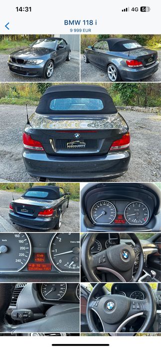 BMW 118 cabrio desportivo