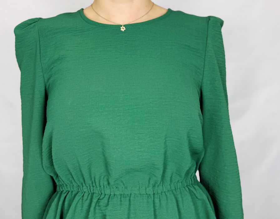 Zielona bluzka z baskinką XS 34