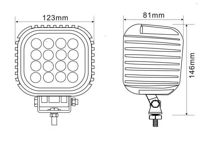 Luzes de trabalho LED 48W