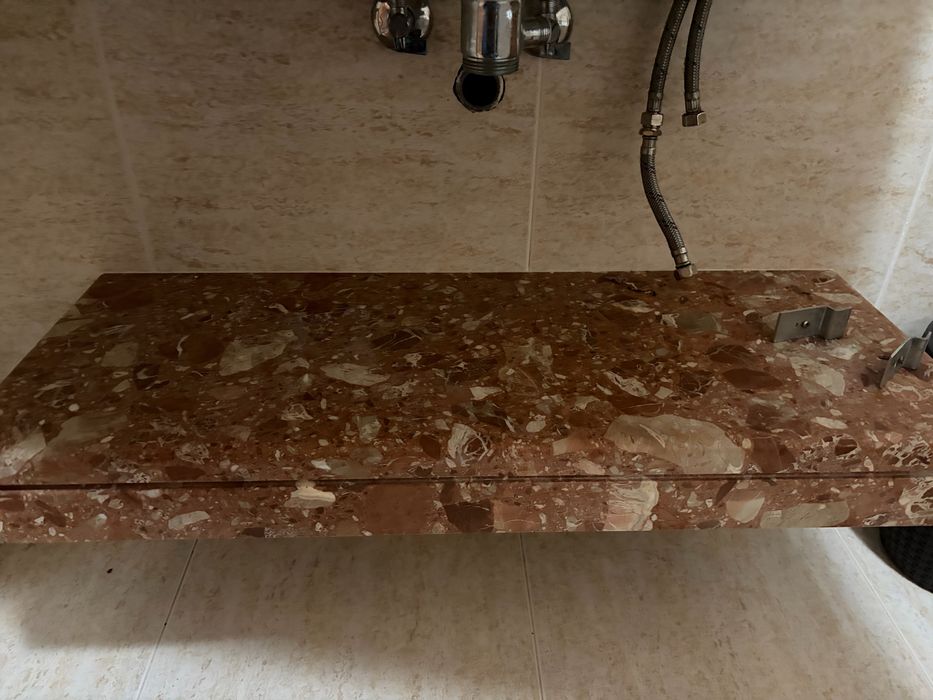Lavatorio wc com bancada pedra