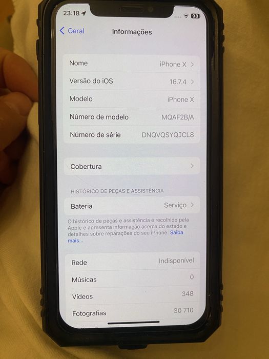 Iphone X 256 gb bom estado