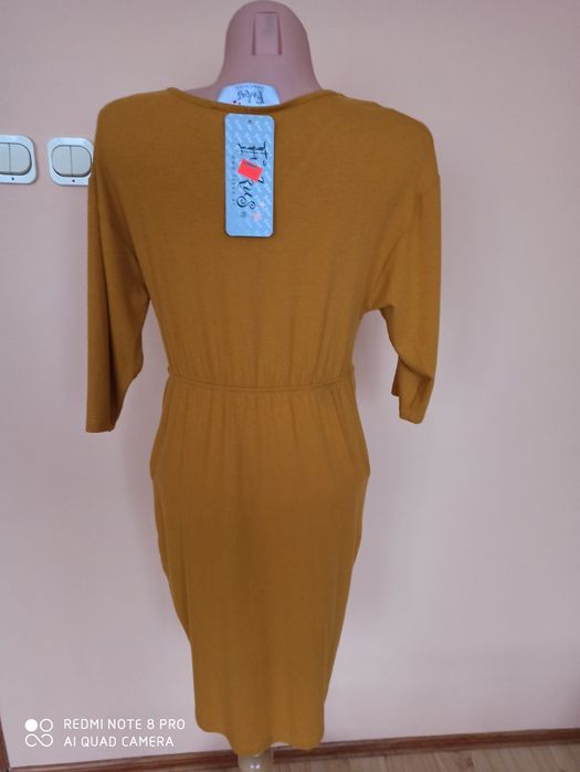 Musztardowa sukienka NOWA