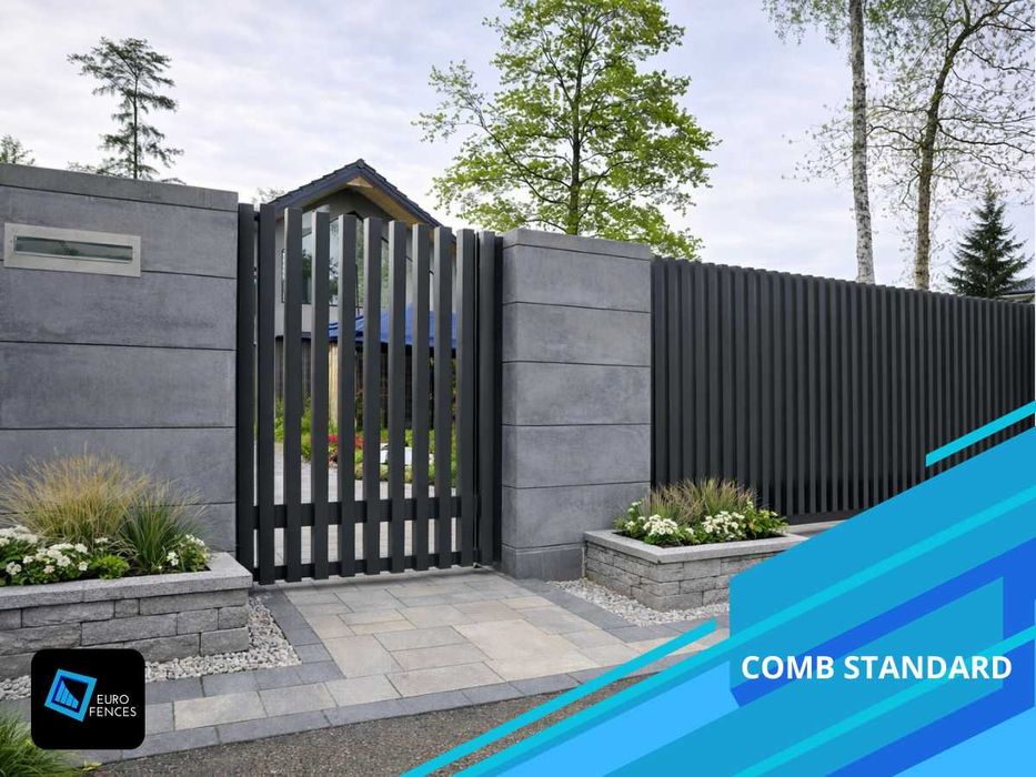 Pionowe ogrodzenie aluminiowe - Comb - Polski producent Euro Fences