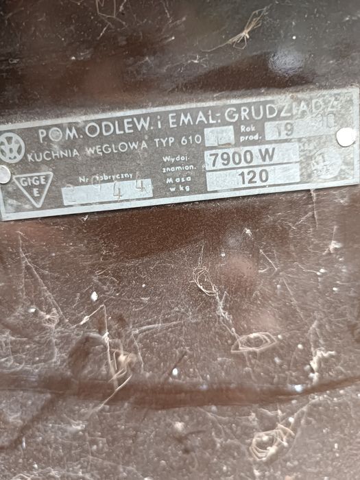 Do sprzedaży piec kuchnia  "Grudziądz