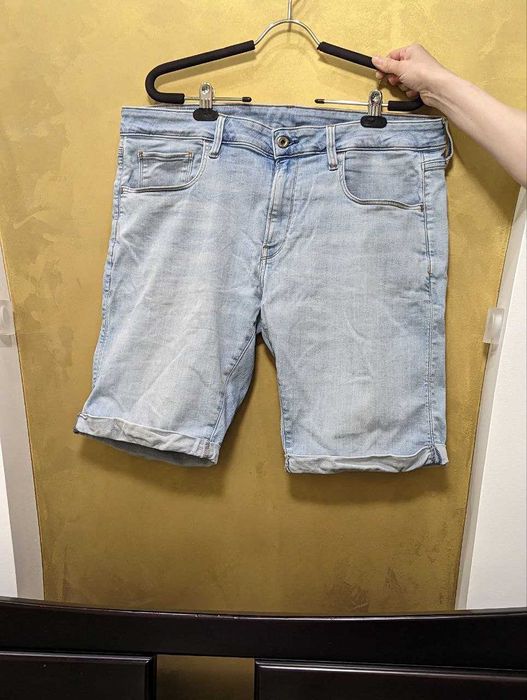 шорты джинсовые g-star 3301 slim