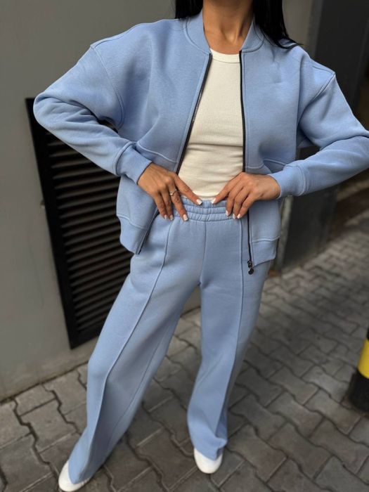 Костюм жіночий темлий штани палаццо зі стрілками і кофта