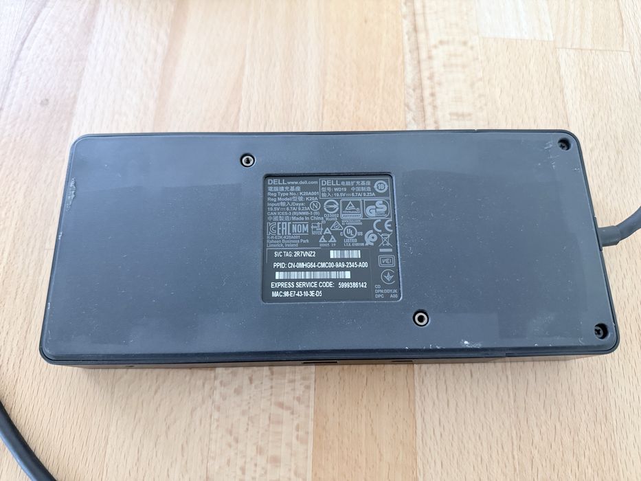 Stacja dokująca DELL WD19 + 2 zasilacze 130w