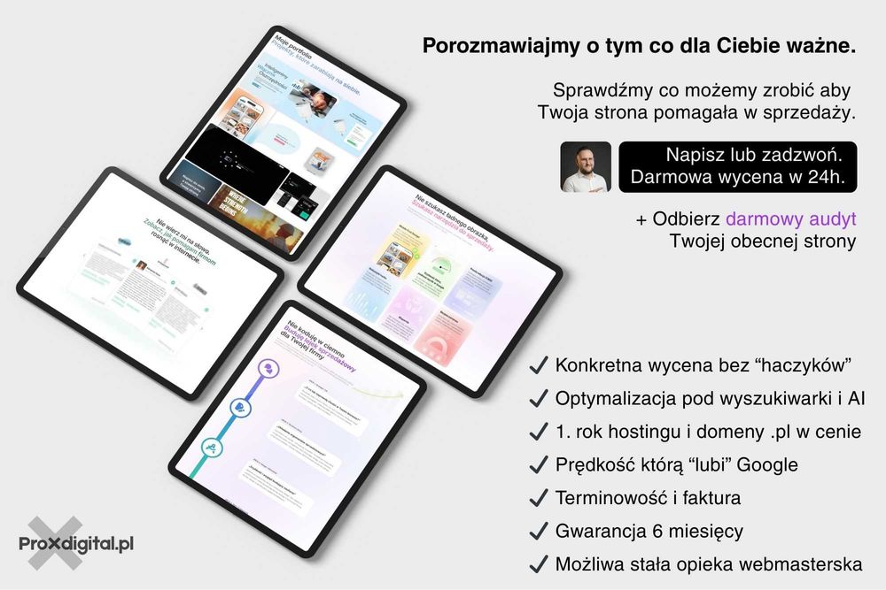 Profesjonalne strony internetowe + przygotowanie treści.