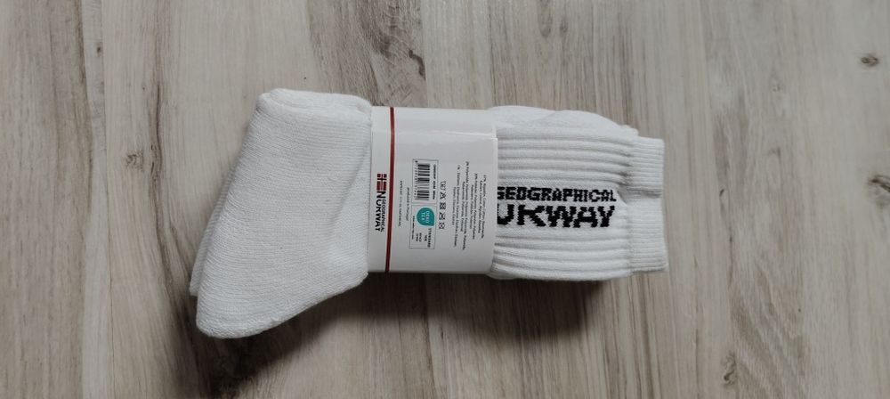 Nowe 43/46 geographical norway 43 44 45 46 białe męskie skarpety 43-46