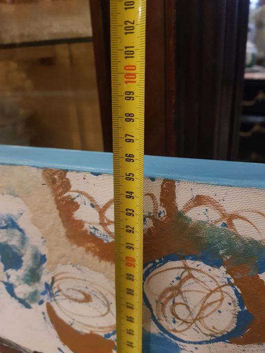 Grande tela decoração a oleo assinada Mina