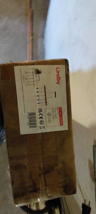 Lampa Wisząca Black/Wood