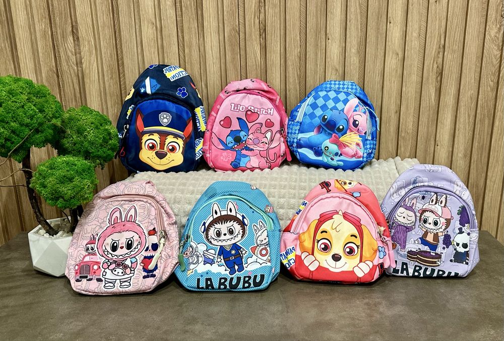 Дитяча сумочка з героями Стіч, Лабубу (Stitch, Labubu), різні види