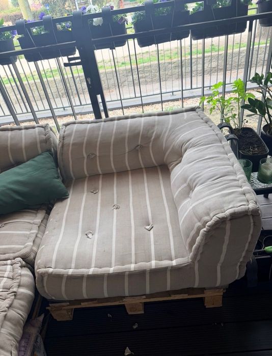 SKLUM Narożna sofa modułowa poduszki na palety