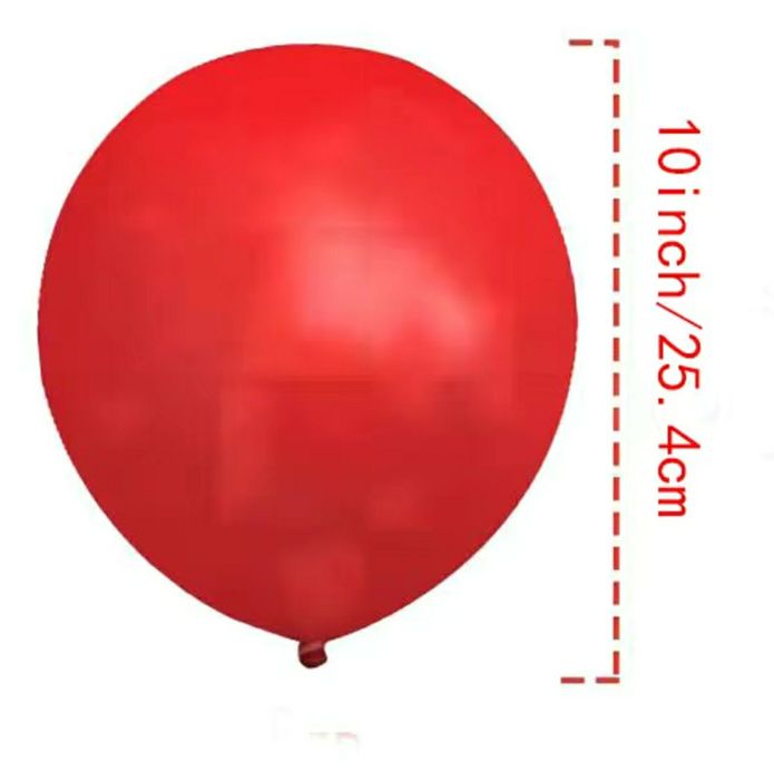 Balões | Vermelho, Branco, Roxo | Pack 10