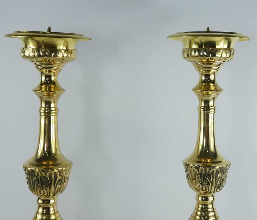 LICHTARZ para świecznik mosiądz 60 cm GOTYK