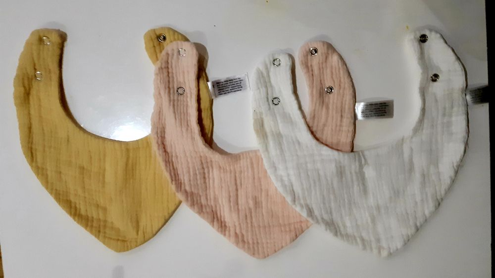 3 bawełniane śliniaczki