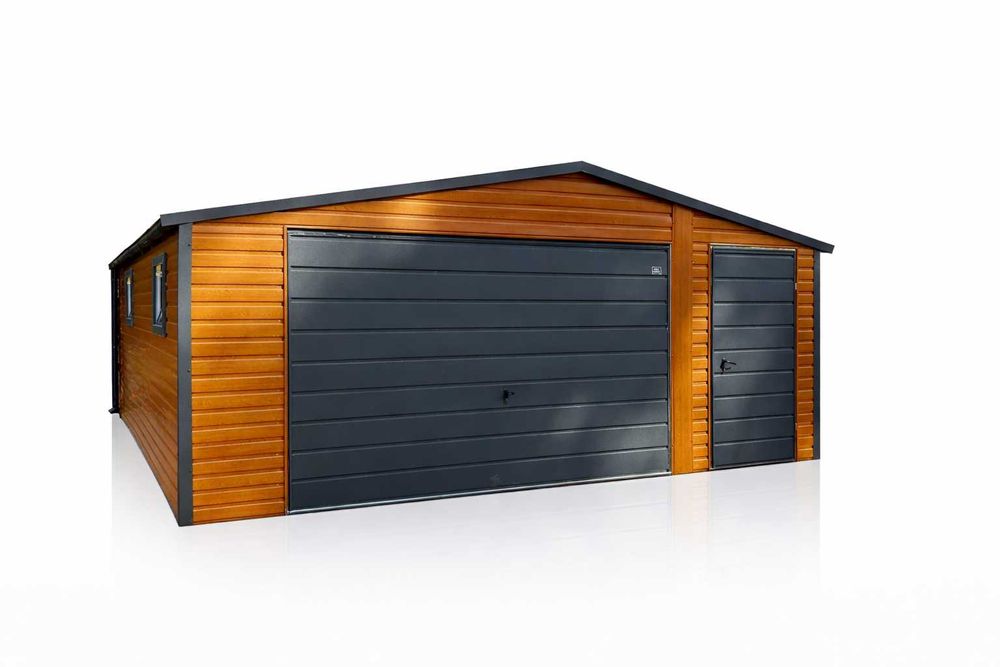 Garaż Blaszany Blaszak 5x5 Dwuspadowy Drewnopodobny PRODUCENT!