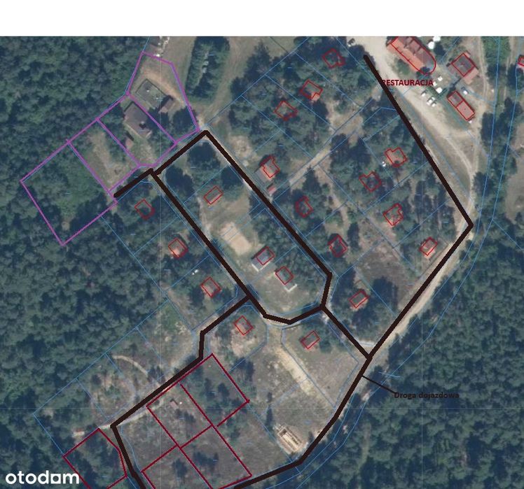 Działki budowlane w lesie przy jeziorze w Guzowy Piec