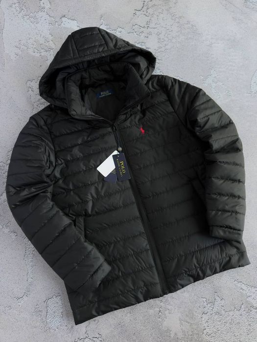 Куртка Ralph Lauren чоловіча демісезонна чорна S–3XL. Куртка polo