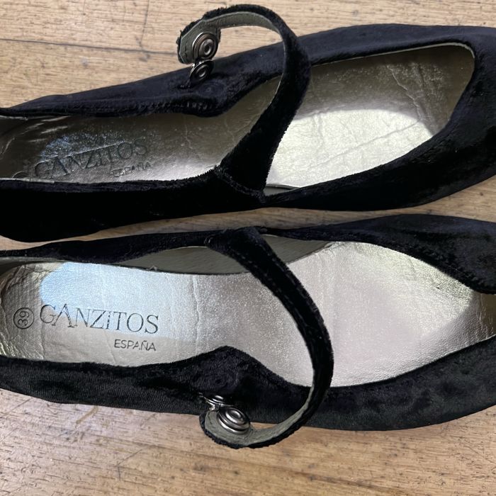 Sapatos Dana Black Velvet Ganzitos T.39 - NOVO