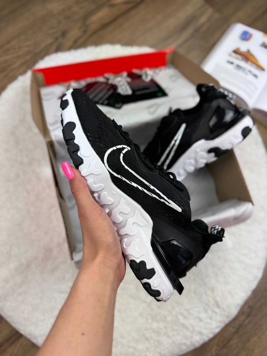 Чоловічі кросівки Nike React Vision "Black/White" Розміри 40-45