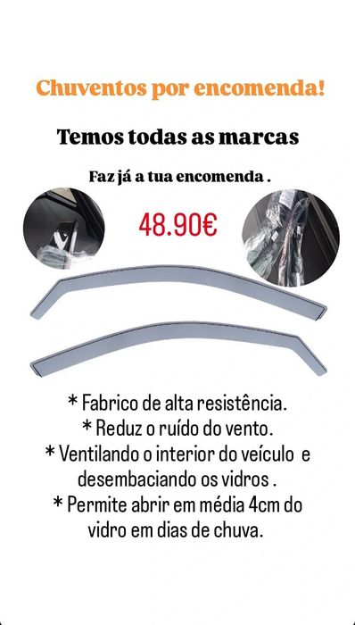 Chuventos para todas as marcas.