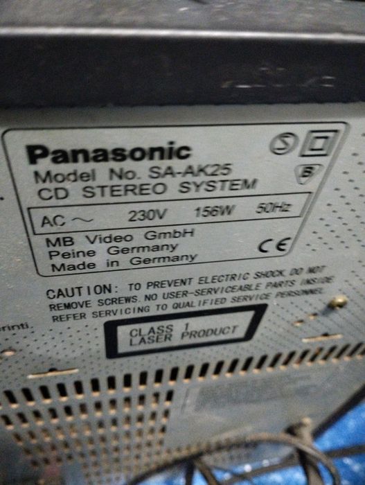 Aparelhagem Panasonic a funcionar bem