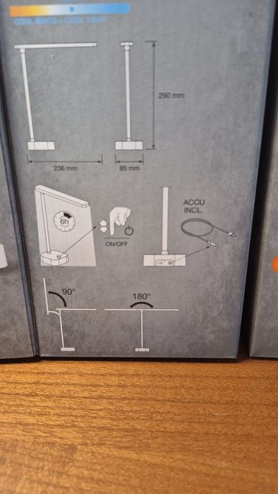 Настольная лампа с аккумулятором Ledvance Panan Fold USB 5 Вт Гарантия