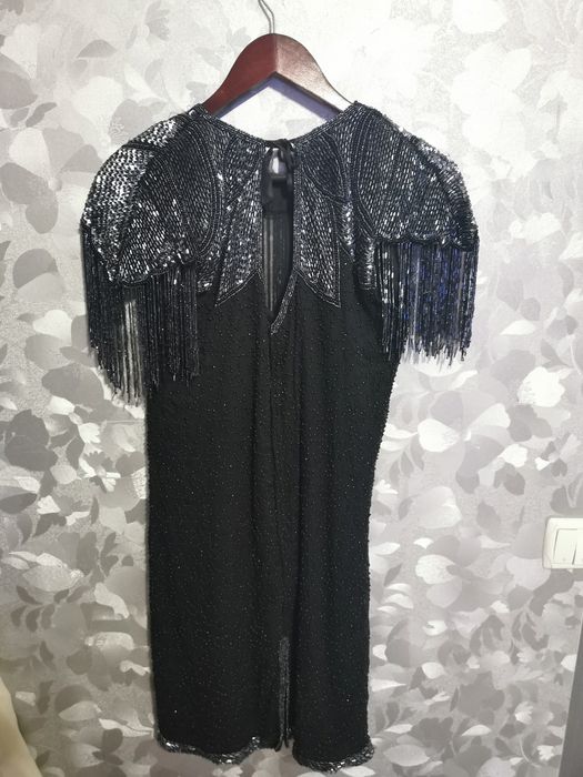 Вечернее платье, бисер ручная работа, Индия, 1998 год